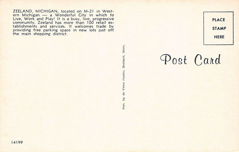 Zeeland Theater - Vintage Postcard (newer photo)